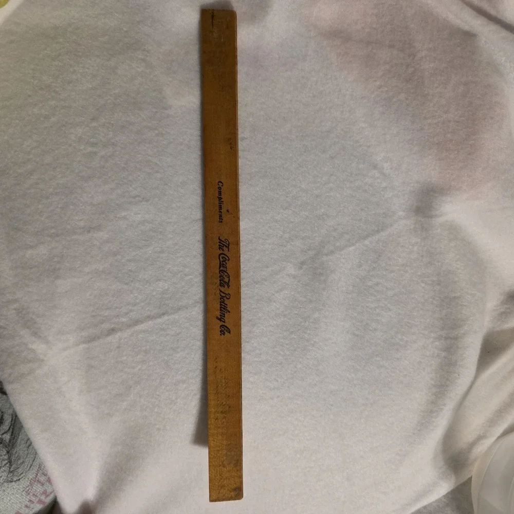 Vtg Coca-Cola Bottling Co. Wooden Ruler 12